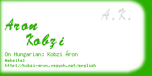 aron kobzi business card